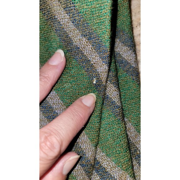 Vintage Green Striped Wool Tie By Ratno & The Squire Shop Oklahoma City - Picture 8 of 10